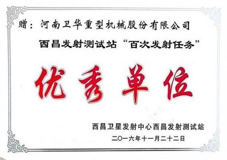 Weihua enterprise award certificate