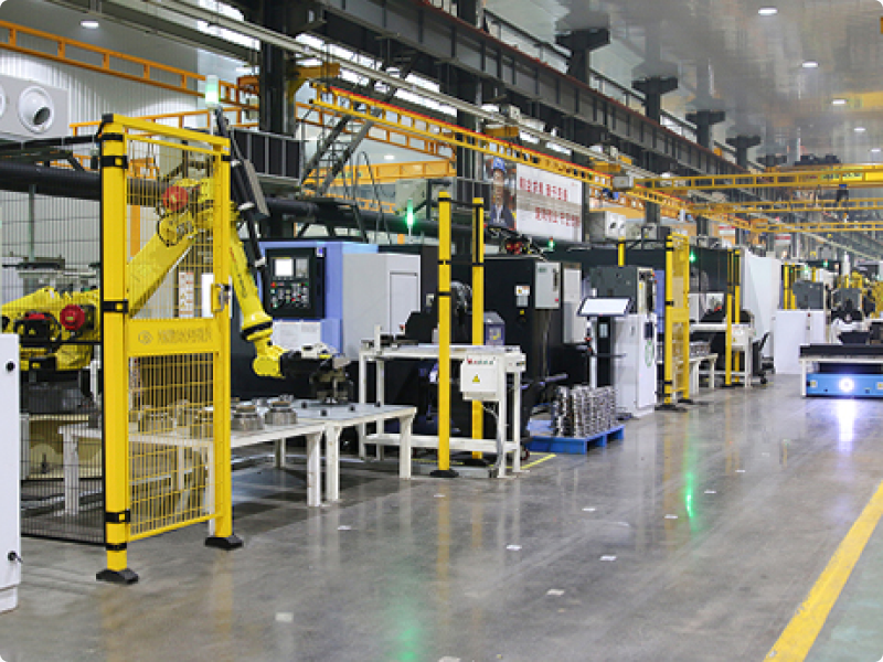 Automated production cell used for crane modernization