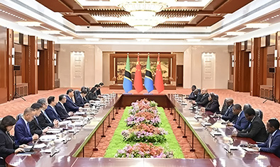 Tanzanian President Hassan Meets Weihua Group executives at FOCAC